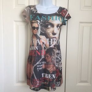 Lavoro Fashion Model Lace-up T-shirt Dress Size 3